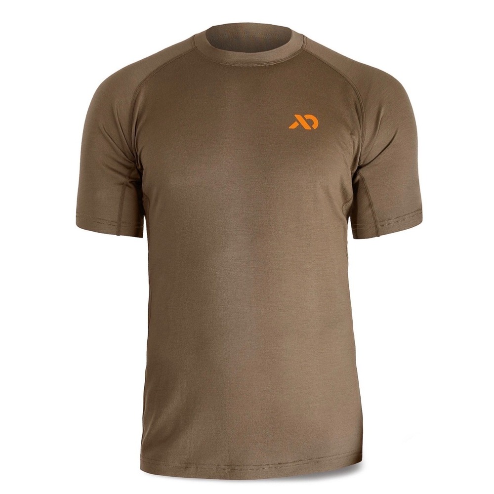 First Lite Shirt Mens XL Brown Wick Ultralight 150 AeroWool Merino Short Sleeve